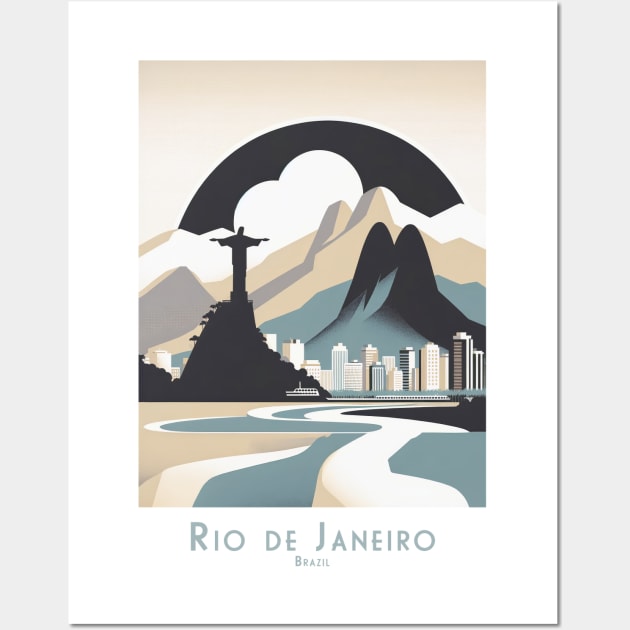 Vintage Brazil Rio de Janeiro Travel Poster Wall Art by POD24